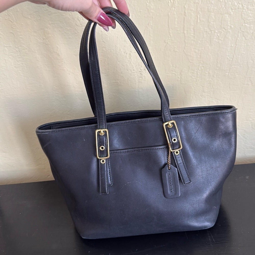 Vintage coach black shoulder bag